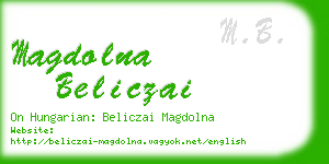 magdolna beliczai business card